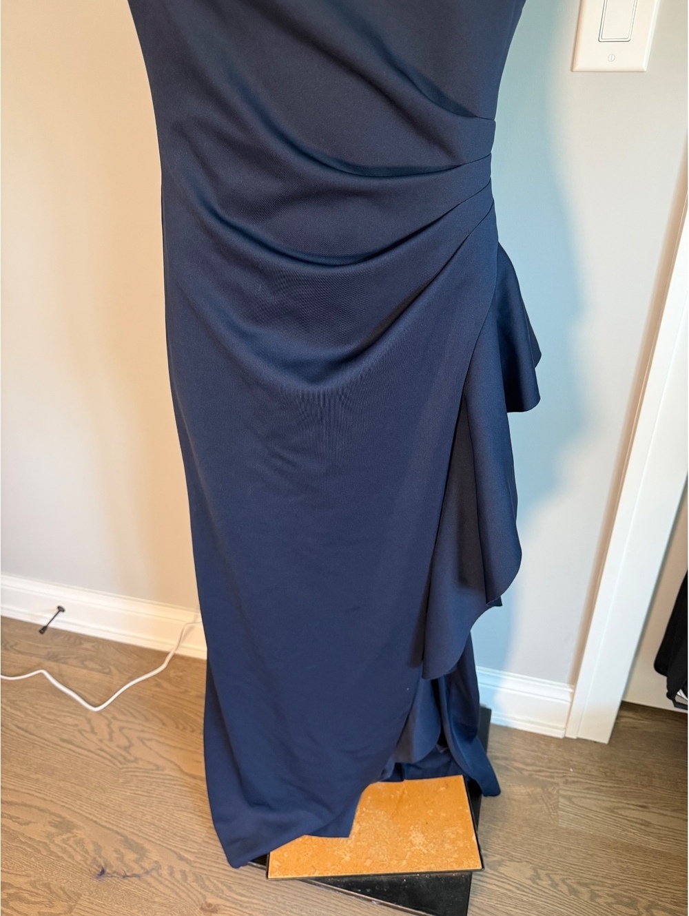 Xscape Women's Size 12 Navy Blue Strapless Evening Dress Size 12 - Picture 3 of 11